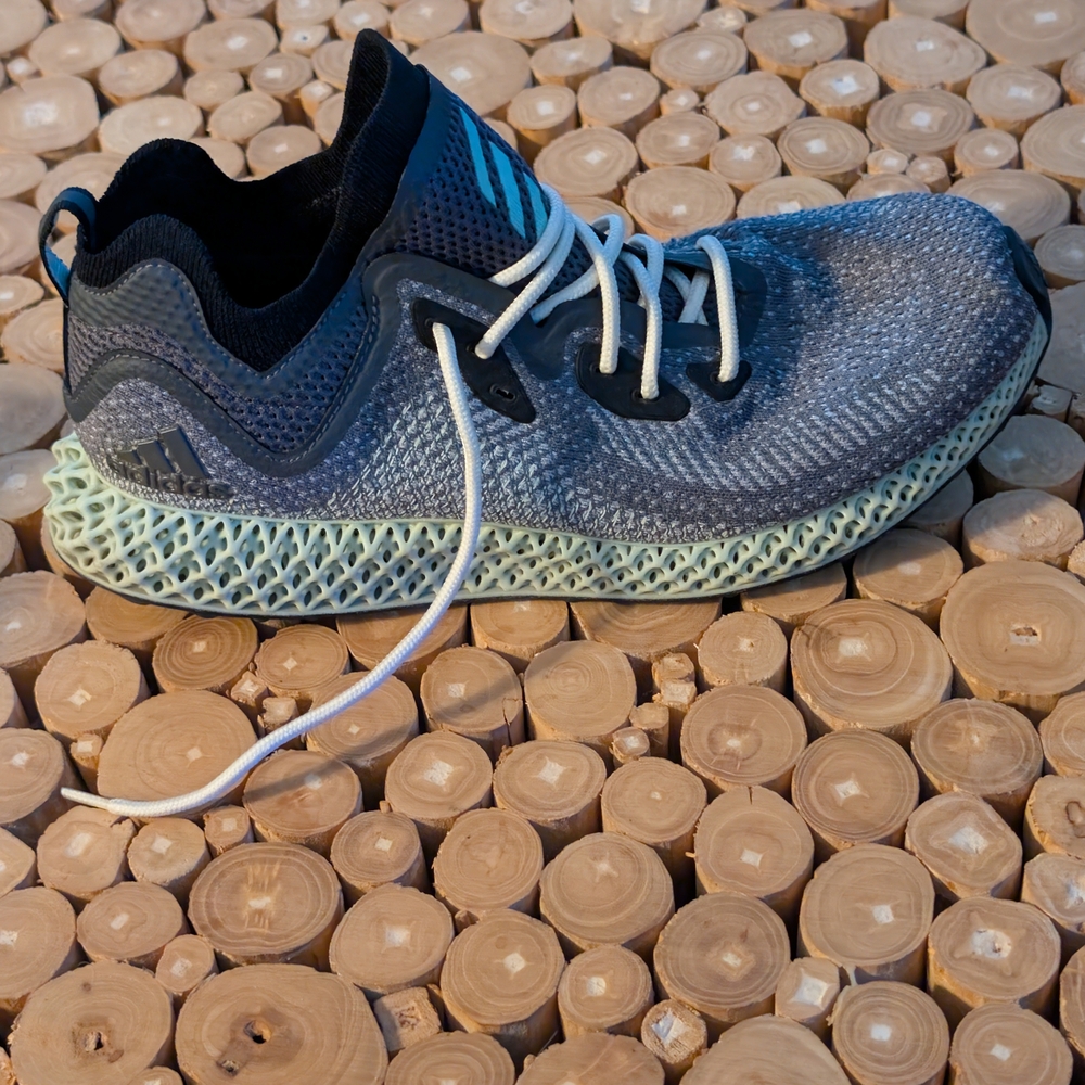 Adidas Gray and Green Athletic Shoe
